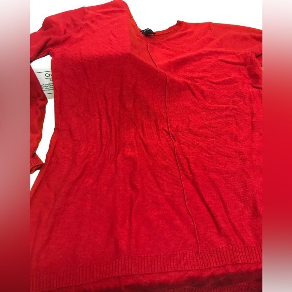Two twenty five size XL red sweater silver zipper accent on back